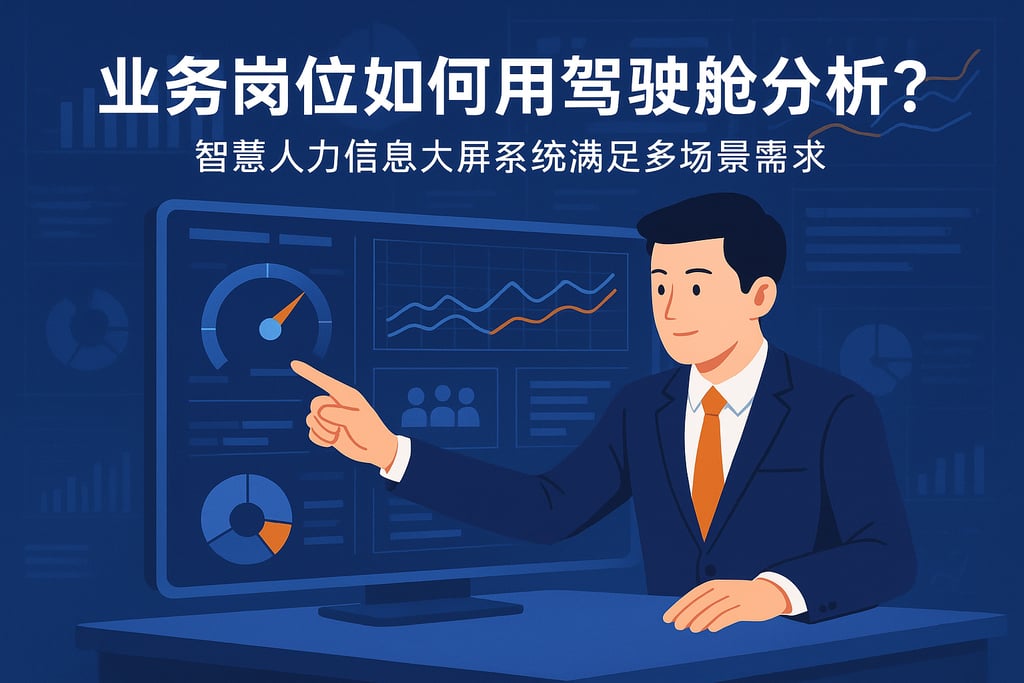 业务岗位如何用驾驶舱分析？智慧人力信息大屏系统满足多场景需求