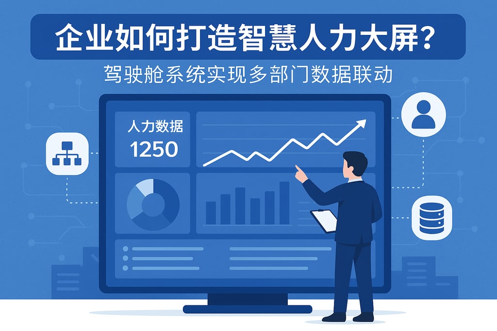 企业如何打造智慧人力大屏？驾驶舱系统实现多部门数据联动