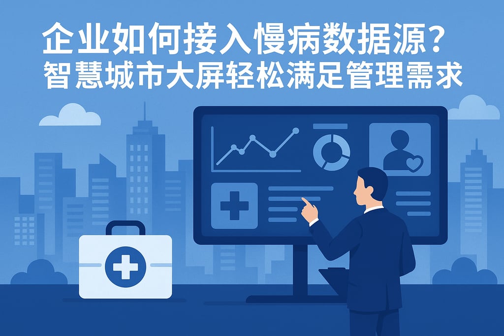 企业如何接入慢病数据源？智慧城市大屏轻松满足管理需求