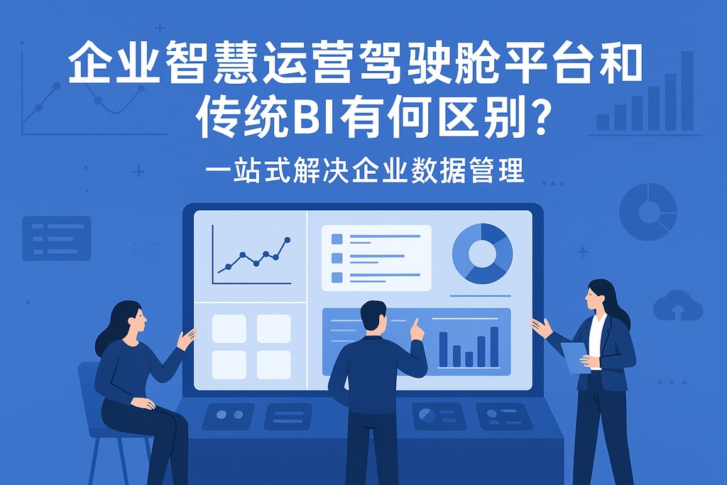 企业智慧运营驾驶舱平台和传统BI有何区别？一站式解决企业数据管理