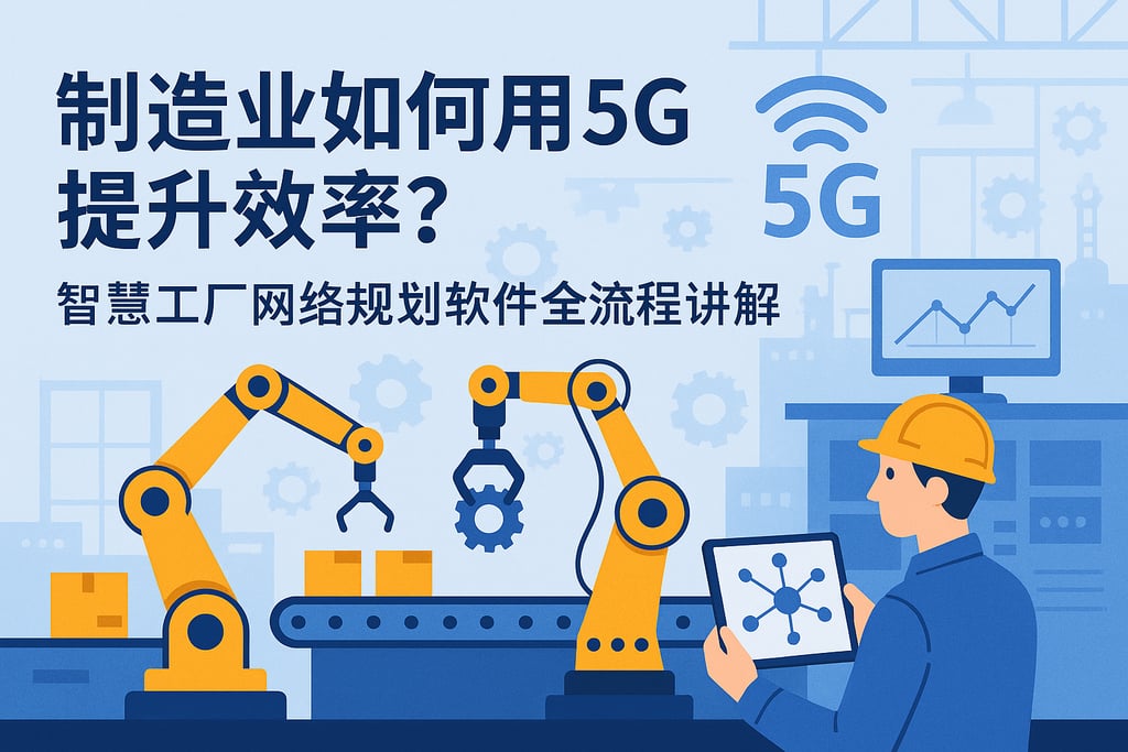 制造业如何用5G提升效率？智慧工厂网络规划软件全流程讲解