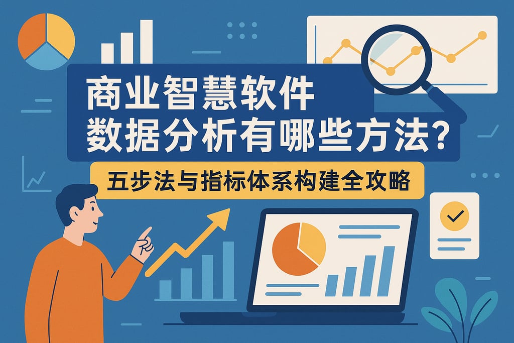 商業智慧軟體数据分析有哪些方法？五步法与指标体系构建全攻略