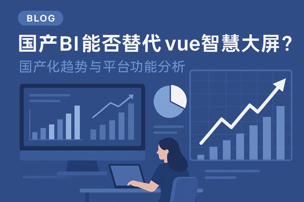 国产BI能否替代vue智慧大屏？国产化趋势与平台功能分析
