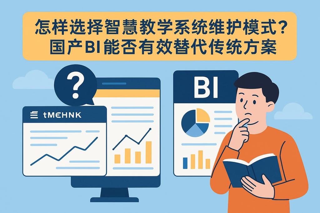 怎样选择智慧教学系统维护模式？国产BI能否有效替代传统方案