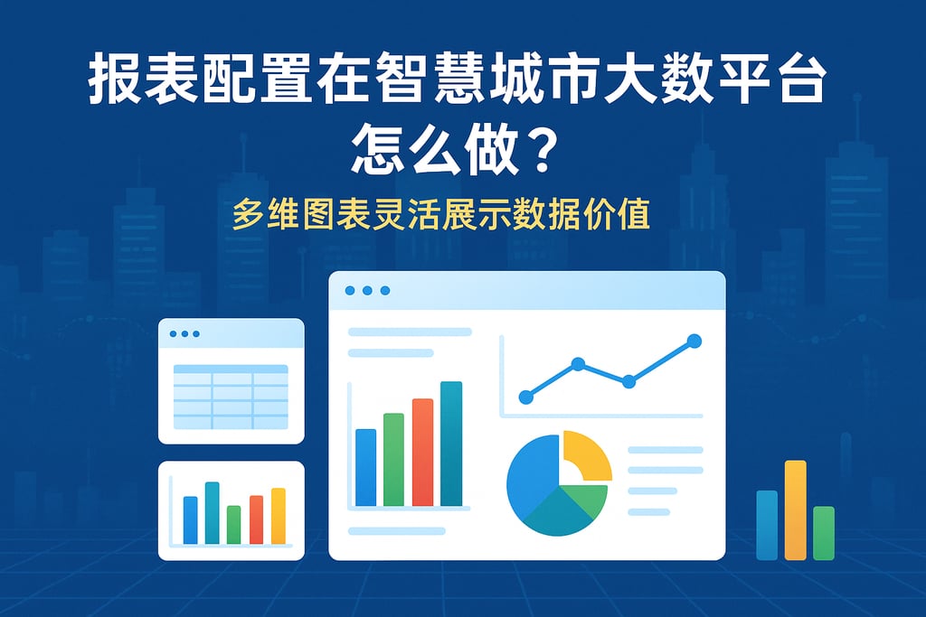报表配置在智慧城市大数据平台怎么做？多维图表灵活展示数据价值