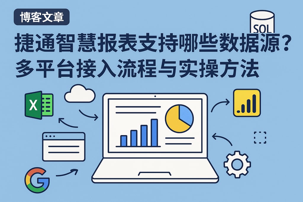 捷通智慧报表支持哪些数据源？多平台接入流程与实操方法