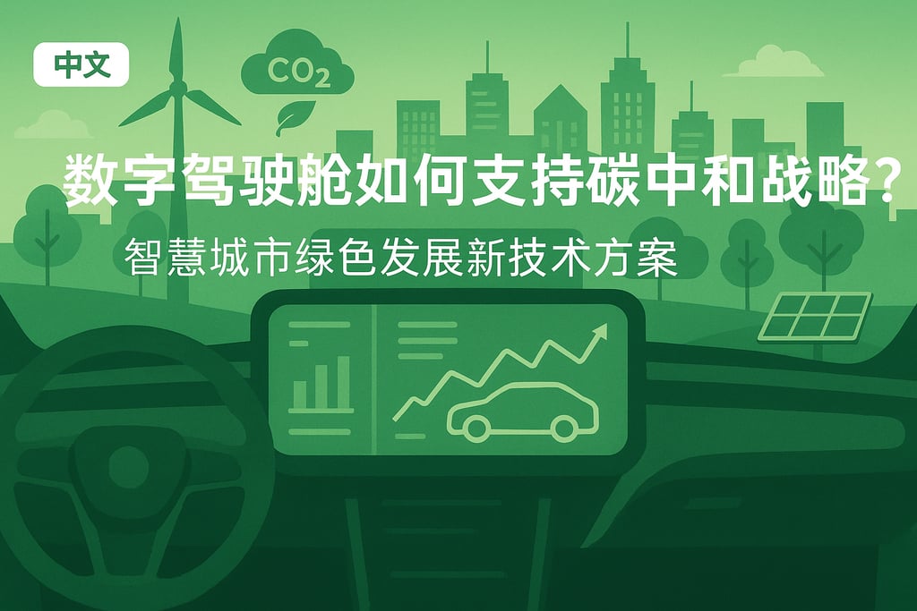 数字驾驶舱如何支持碳中和战略？智慧城市绿色发展新技术方案