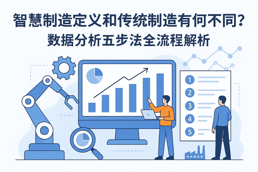 智慧制造定义和传统制造有何不同？数据分析五步法全流程解析