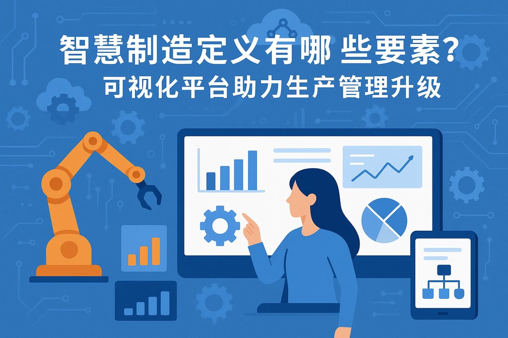智慧制造定义有哪些要素？可视化平台助力生产管理升级