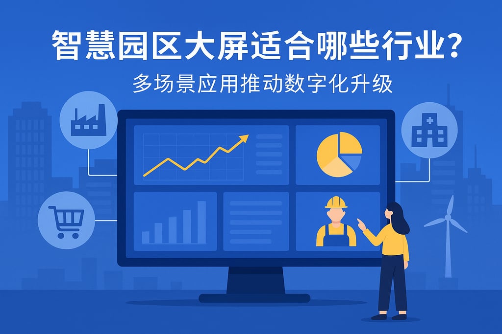 智慧园区大屏适合哪些行业？多场景应用推动数字化升级
