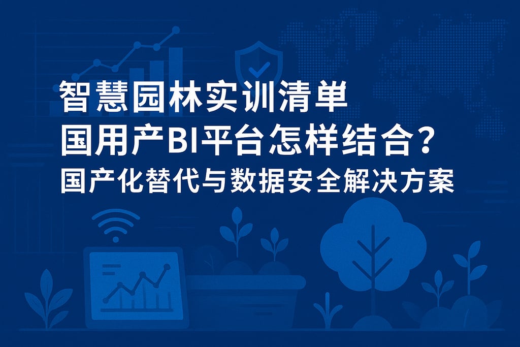 智慧园林实训清单与国产BI平台怎样结合？国产化替代与数据安全解决方案