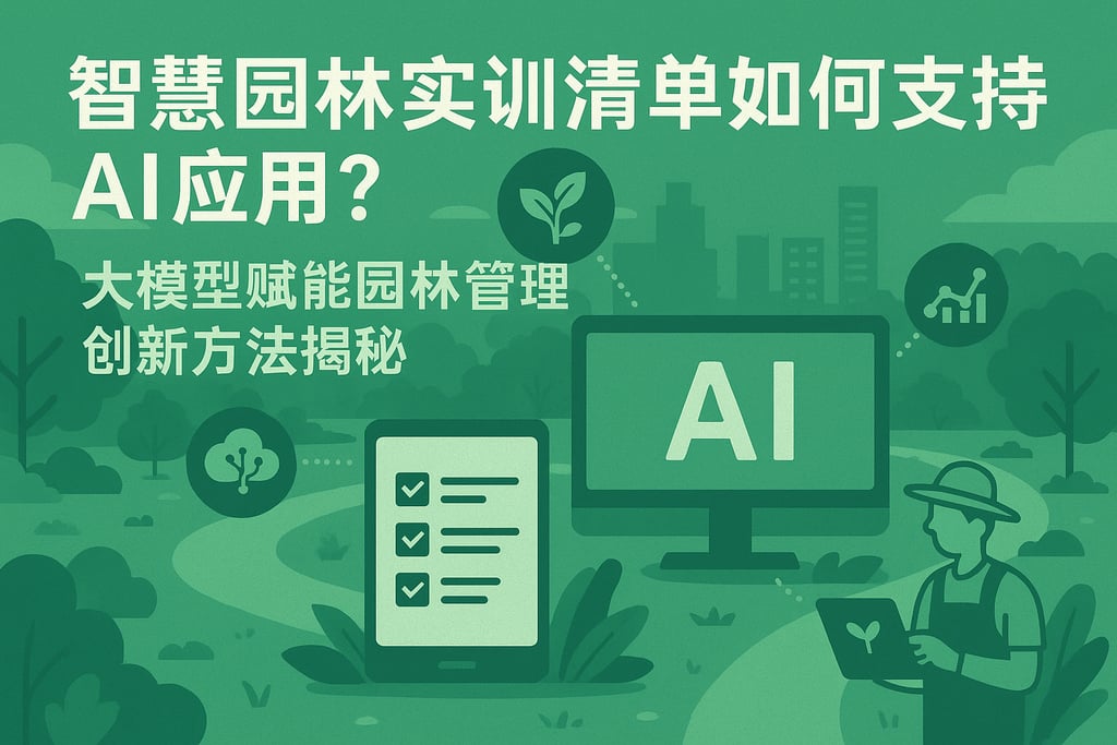 智慧园林实训清单如何支持AI应用？大模型赋能园林管理创新方法揭秘