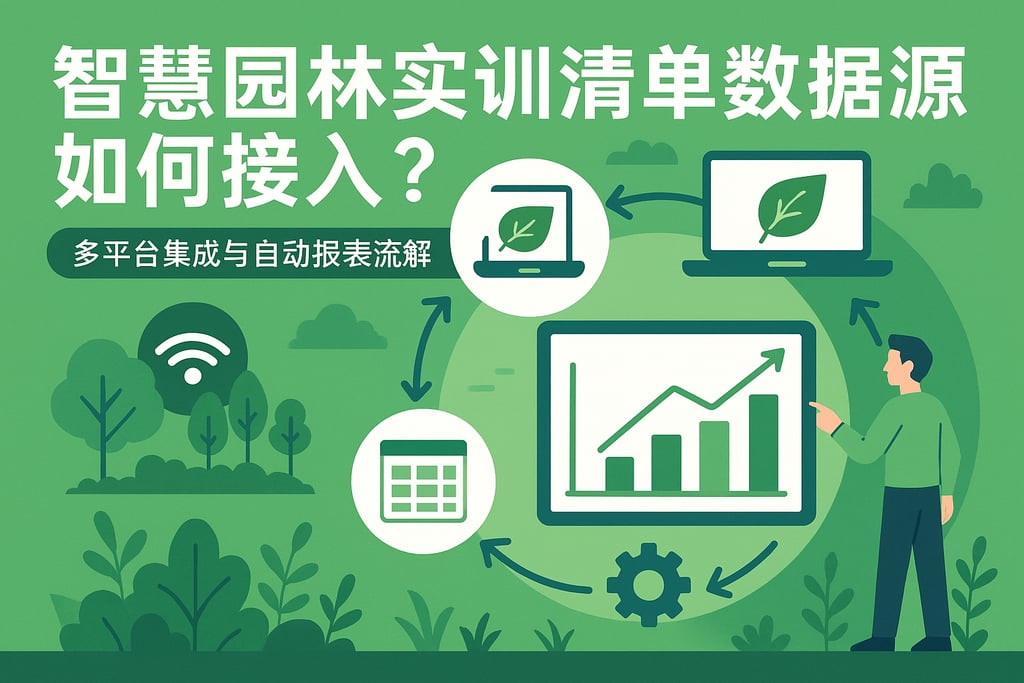 智慧园林实训清单数据源如何接入？多平台集成与自动报表流程详解