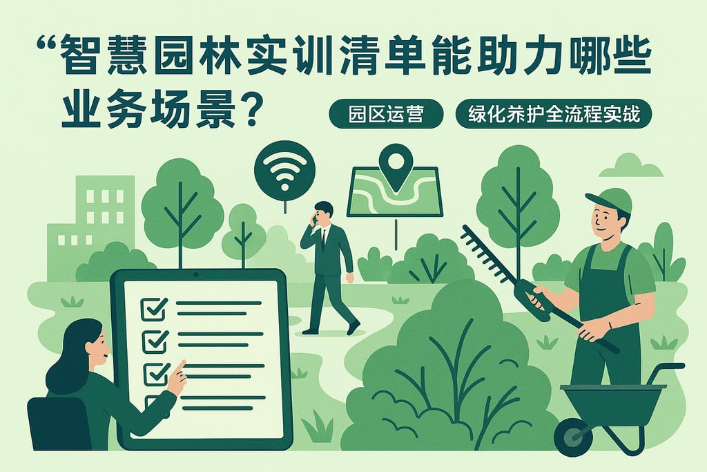 智慧园林实训清单能助力哪些业务场景？园区运营、绿化养护全流程实战