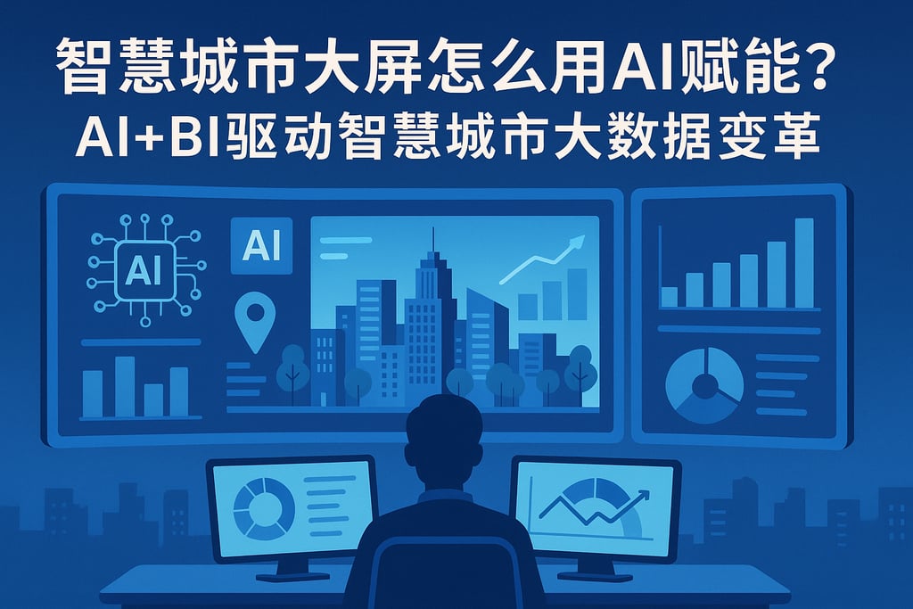 智慧城市大屏怎么用AI赋能？AI+BI驱动智慧城市大数据变革