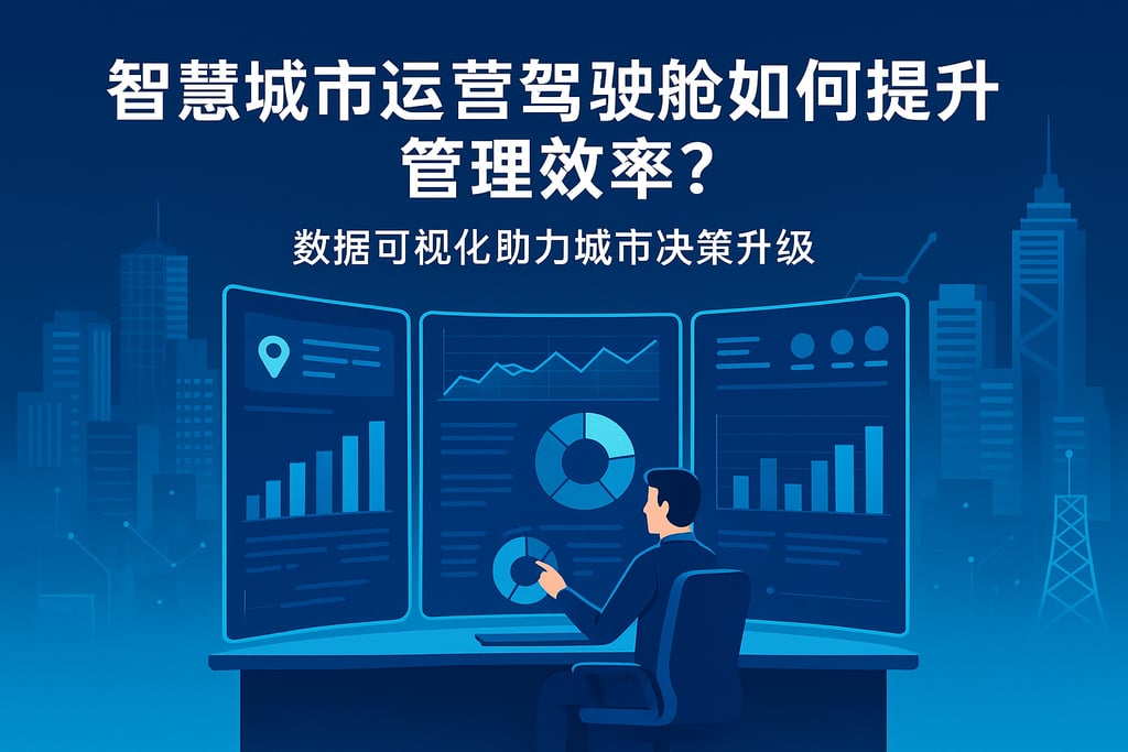 智慧城市运营驾驶舱如何提升管理效率？数据可视化助力城市决策升级