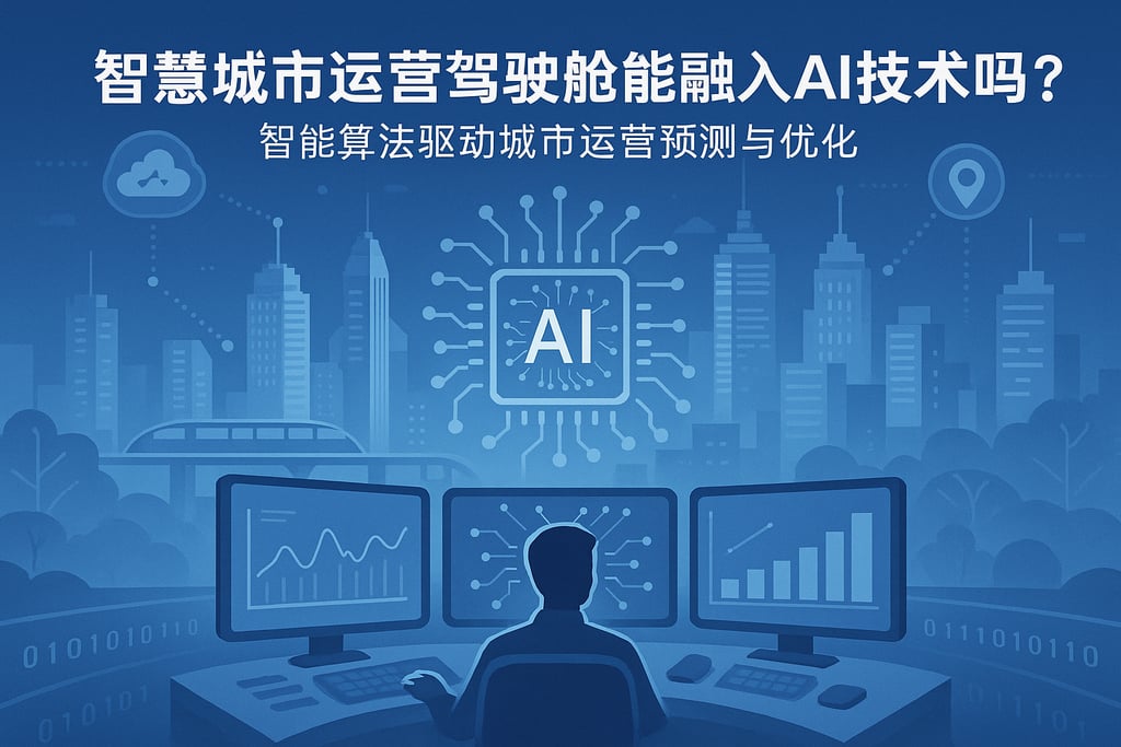智慧城市运营驾驶舱能融入AI技术吗？智能算法驱动城市运营预测与优化