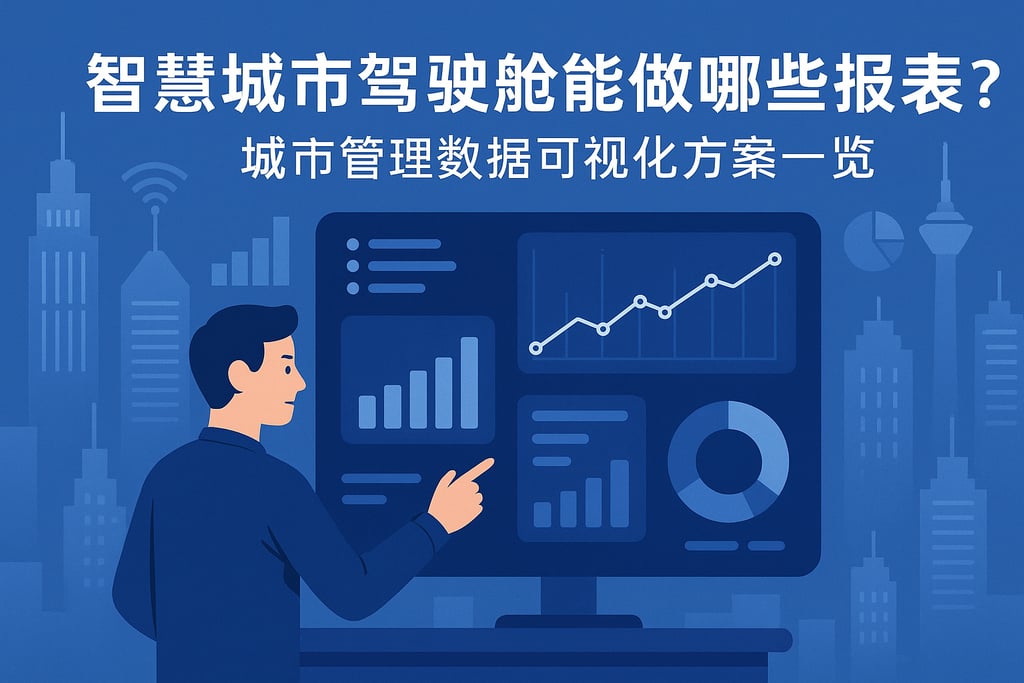 智慧城市驾驶舱能做哪些报表？城市管理数据可视化方案一览