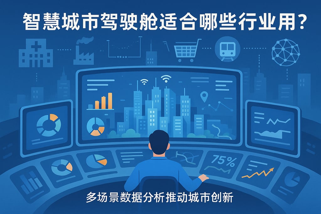 智慧城市驾驶舱适合哪些行业应用？多场景数据分析推动城市创新