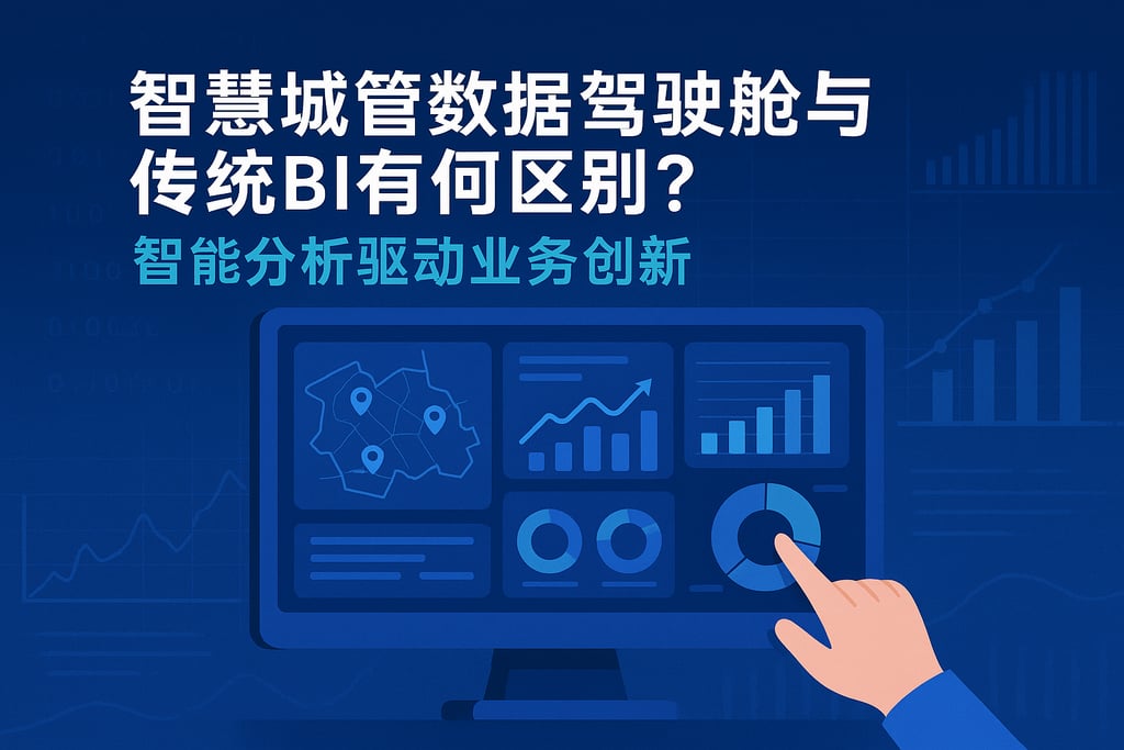 智慧城管数据驾驶舱与传统BI有何区别？智能分析驱动业务创新