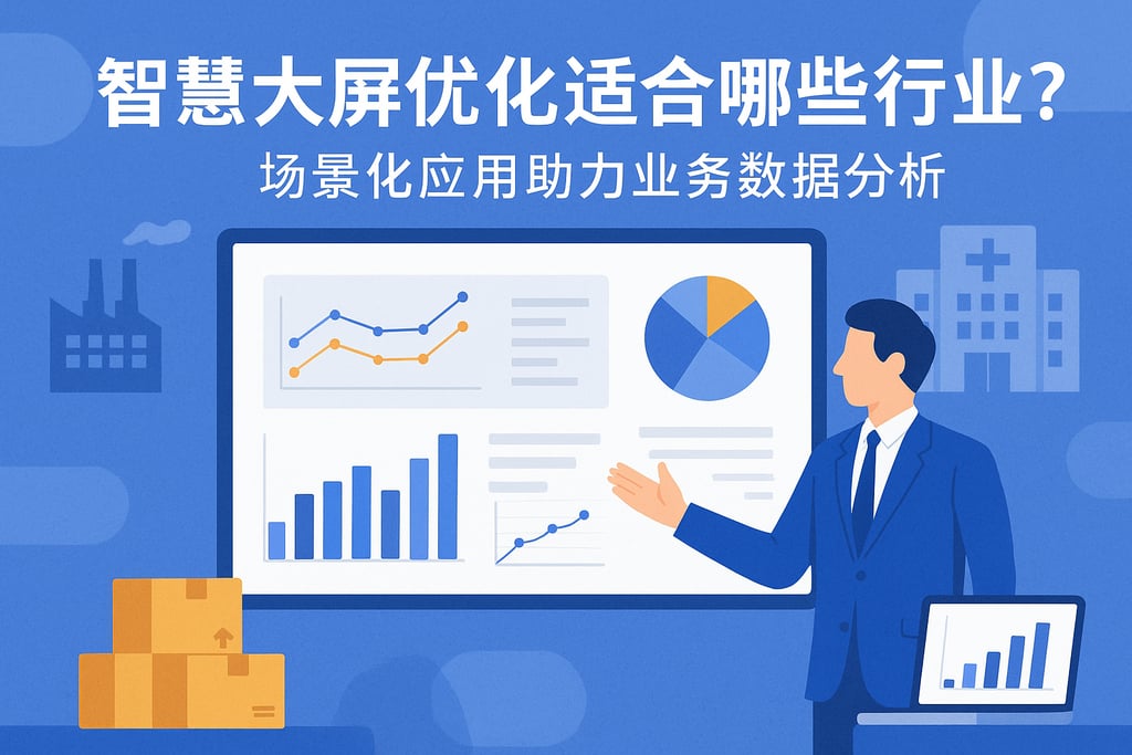 智慧大屏优化适合哪些行业？场景化应用助力业务数据分析