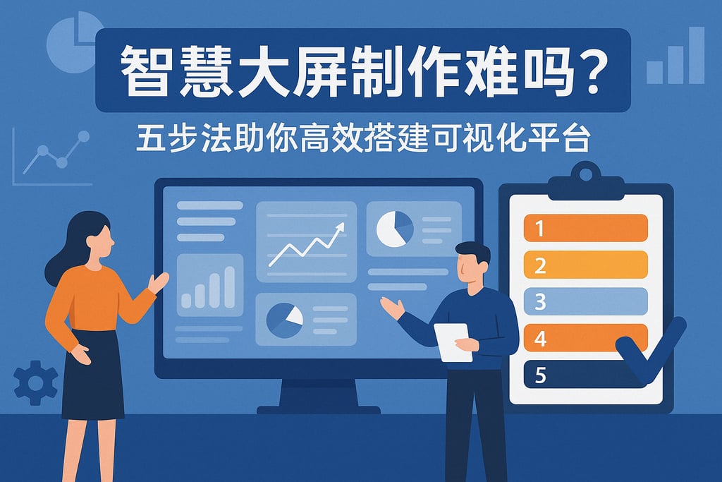 智慧大屏制作难吗？五步法助你高效搭建可视化平台