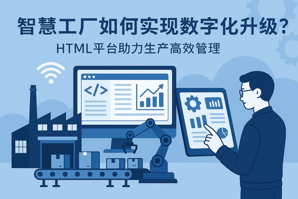 智慧工厂如何实现数字化升级？HTML平台助力生产高效管理