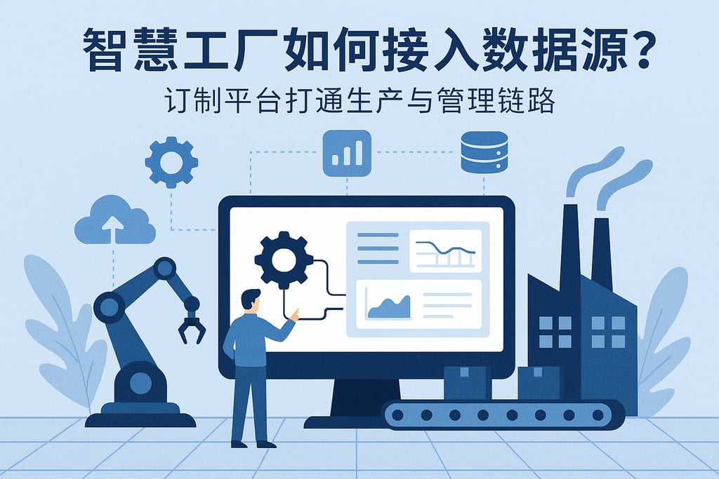 智慧工厂如何接入数据源？订制平台打通生产与管理链路