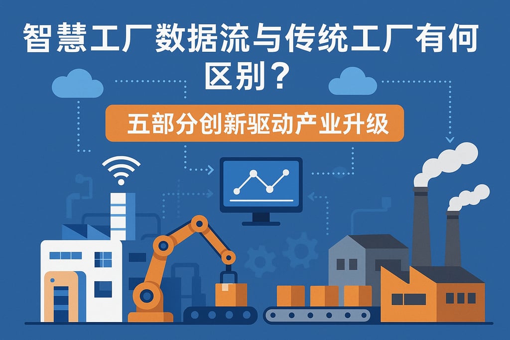 智慧工厂数据流和传统工厂有何区别？五部分创新驱动产业升级