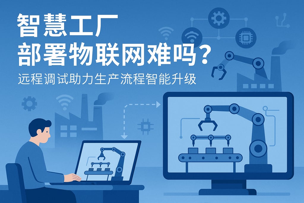 智慧工厂部署物联网难吗？远程调试助力生产流程智能升级
