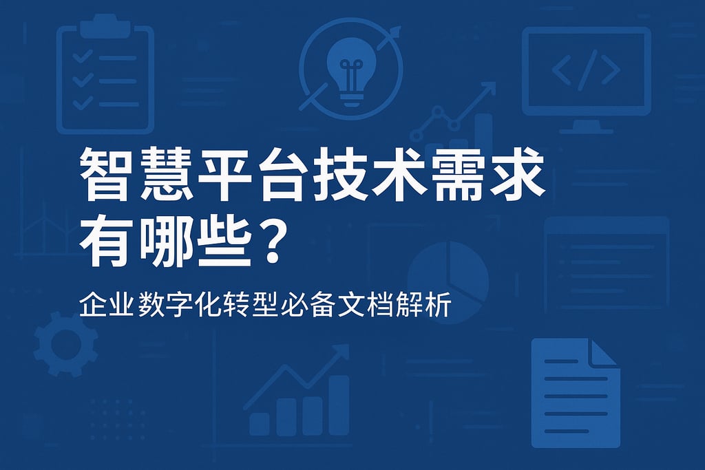 智慧平台技术需求有哪些？企业数字化转型必备文档解析