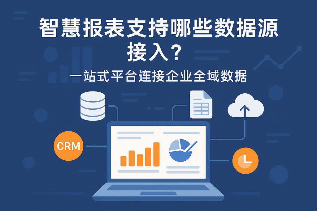 智慧报表支持哪些数据源接入？一站式平台连接企业全域数据