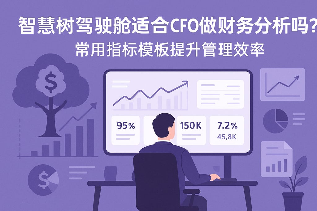 智慧树驾驶舱适合CFO做财务分析吗？常用指标模板提升管理效率