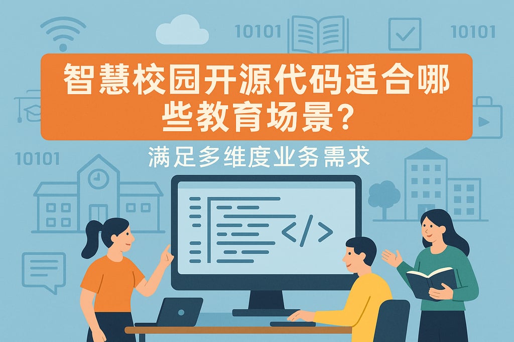 智慧校园开源代码适合哪些教育场景？满足多维度业务需求