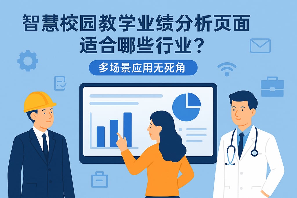 智慧校园教学业绩分析页面适合哪些行业？多场景应用无死角