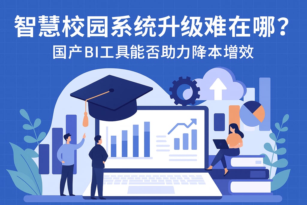 智慧校园系统升级难在哪里？国产BI工具能否助力降本增效
