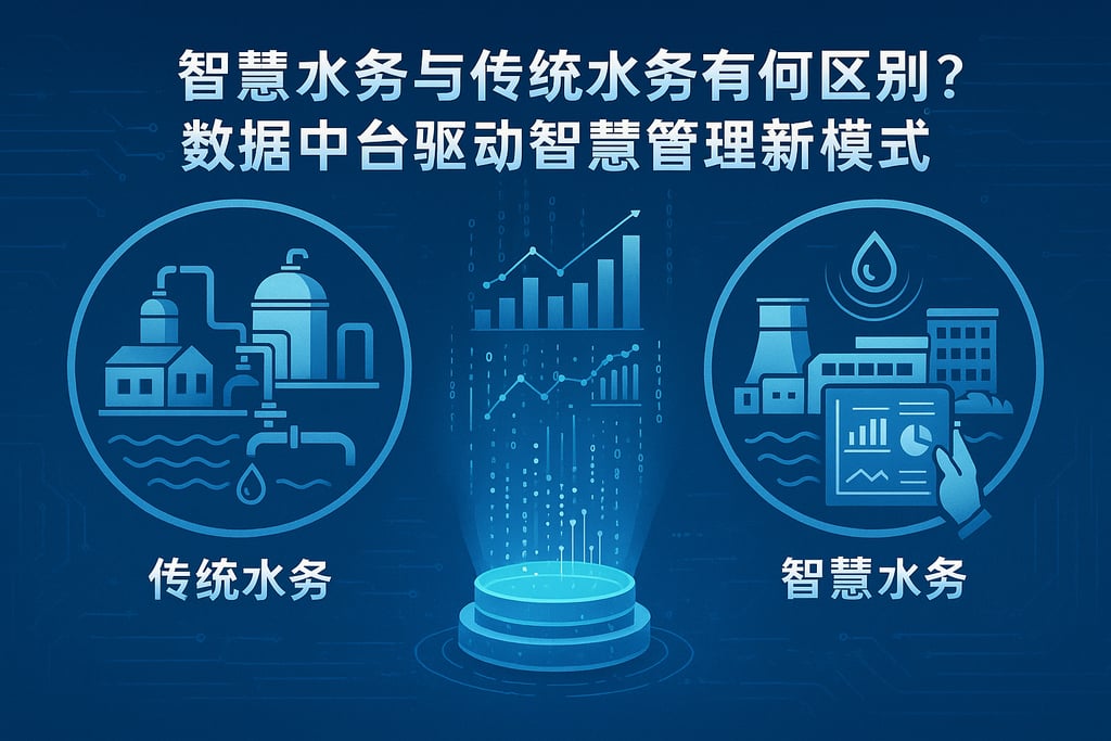 智慧水务与传统水务有何区别？数据中台驱动智慧管理新模式
