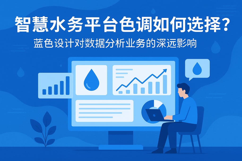 智慧水务平台色调如何选择？蓝色设计对数据分析业务的深远影响