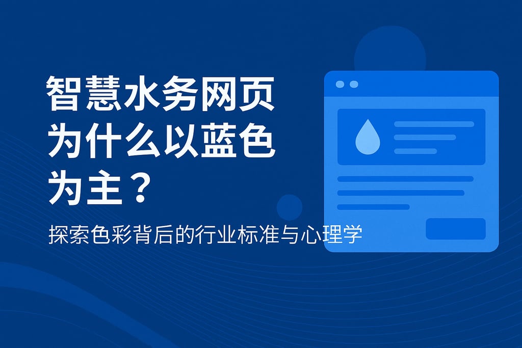 智慧水务网页为什么以蓝色为主？探索色彩背后的行业标准与心理学
