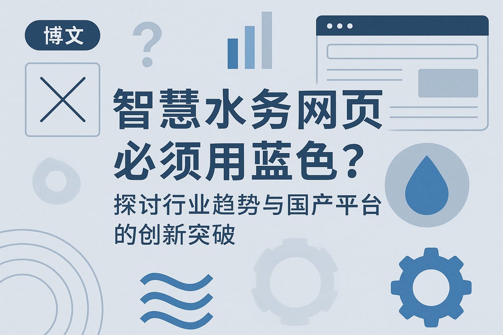 智慧水务网页是否必须用蓝色？探讨行业趋势与国产平台的创新突破