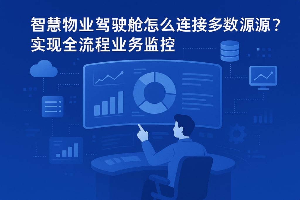 智慧物业驾驶舱怎么连接多数据源？实现全流程业务监控