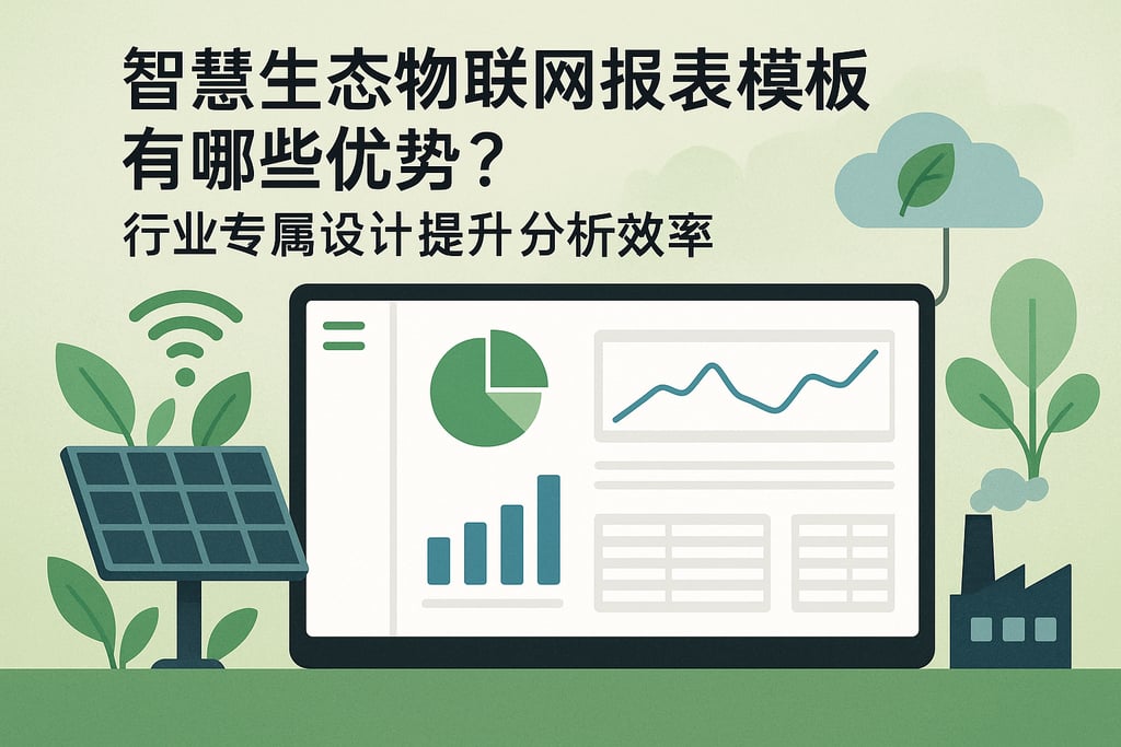 智慧生态物联网报表模板有哪些优势？行业专属设计提升分析效率