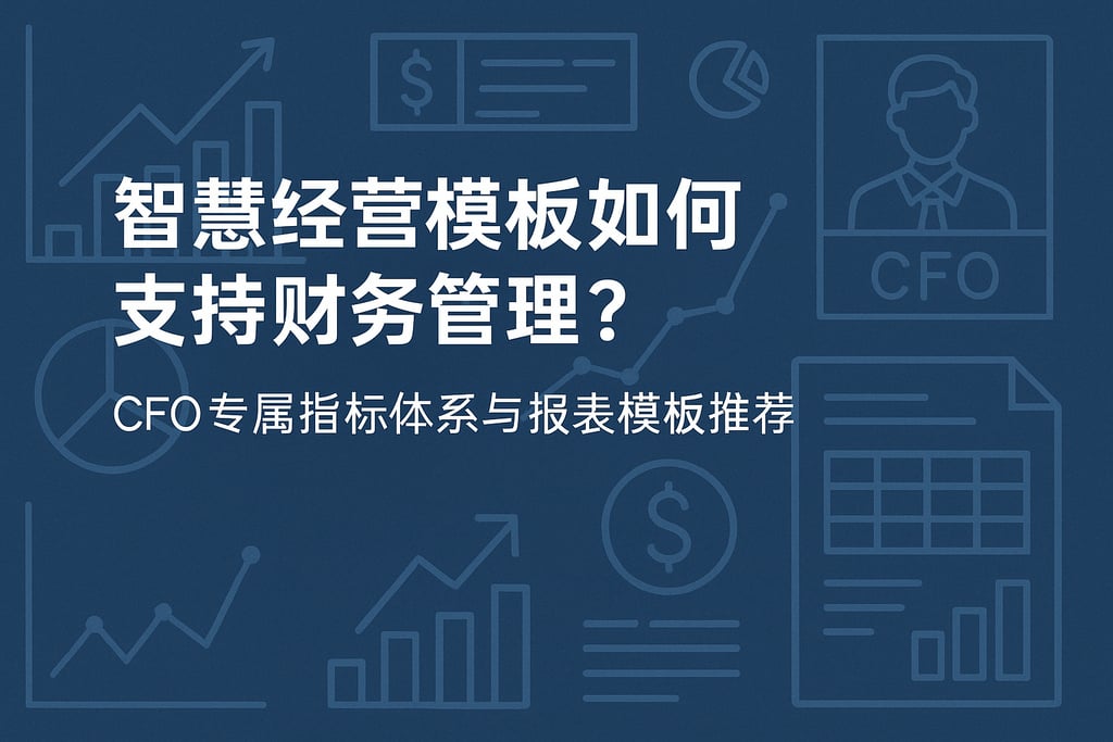 智慧经营模板如何支持财务管理？CFO专属指标体系与报表模板推荐