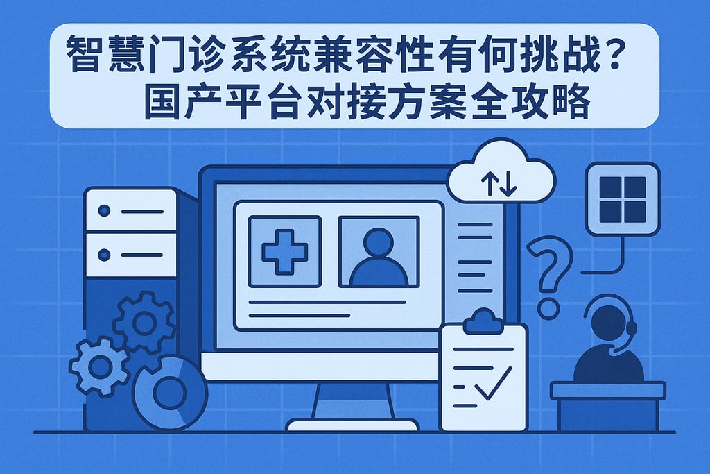 智慧门诊系统兼容性有何挑战？国产平台对接方案全攻略