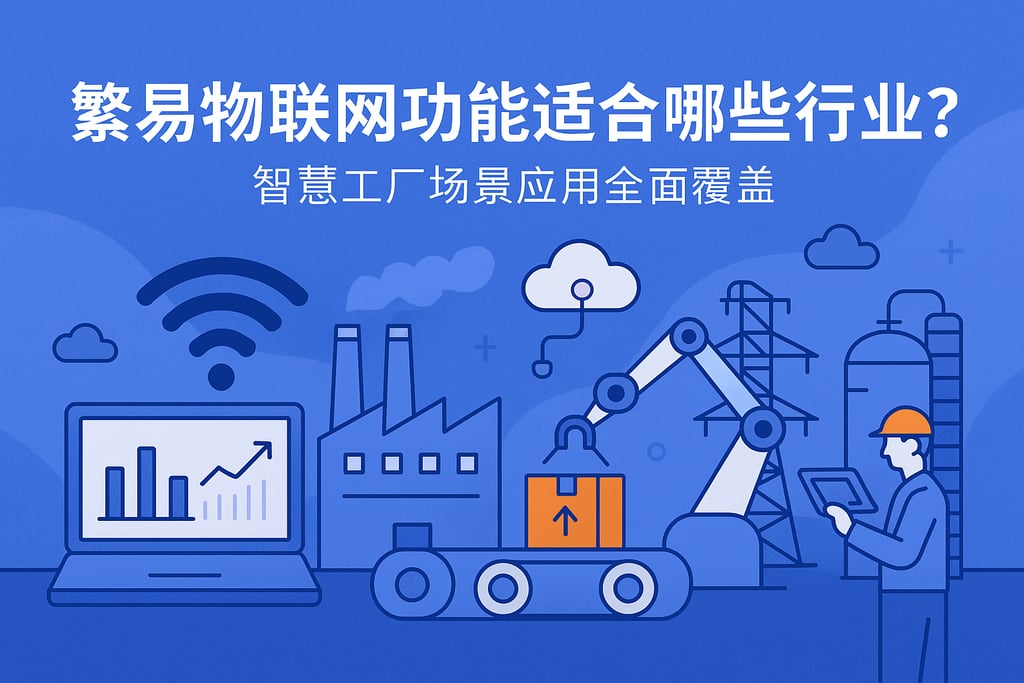 繁易物联网功能适合哪些行业？智慧工厂场景应用全面覆盖