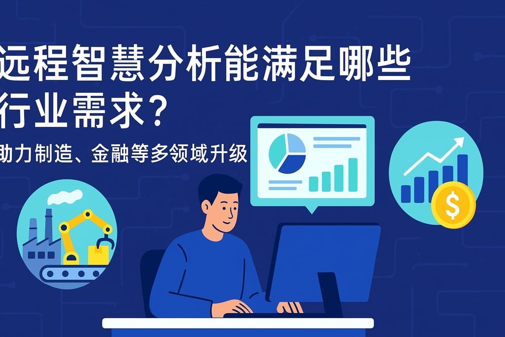 远程智慧分析能满足哪些行业需求？助力制造、金融等多领域升级