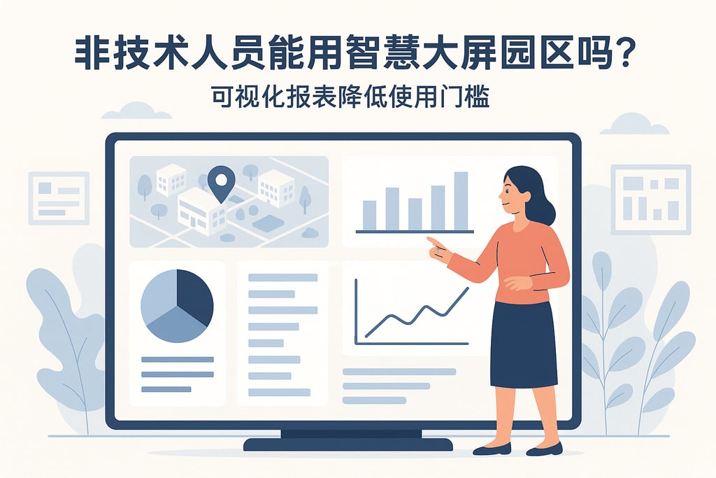非技术人员能用智慧大屏园区吗？可视化报表降低使用门槛