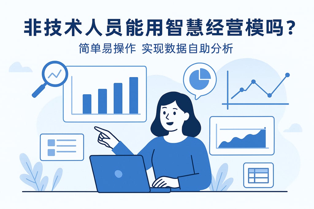非技术人员能用智慧经营模板吗？操作简单轻松实现数据自助分析
