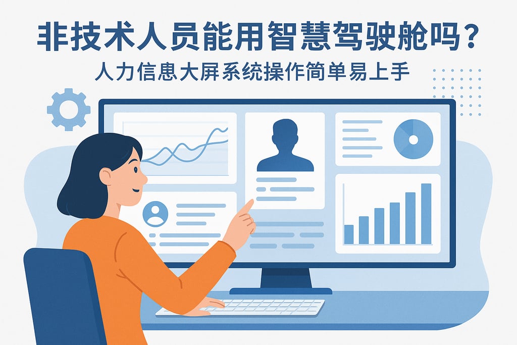 非技术人员能用智慧驾驶舱吗？人力信息大屏系统操作简单易上手