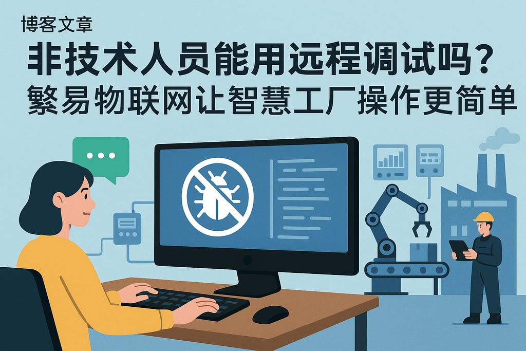 非技术人员能用远程调试吗？繁易物联网让智慧工厂操作更简单